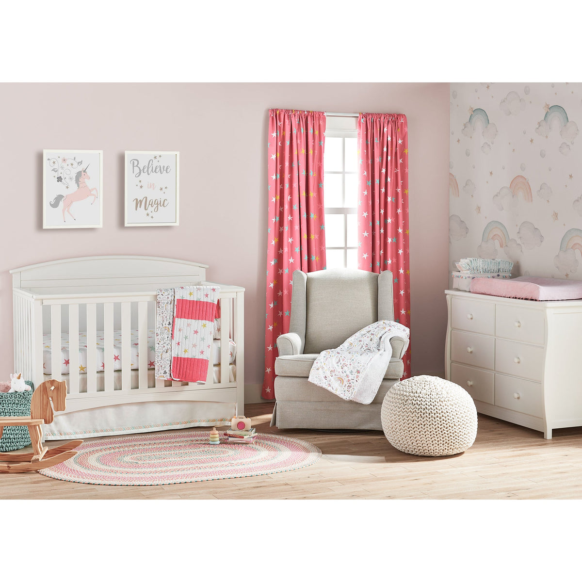 Unicorn Heart Rainbow Nursery Collection