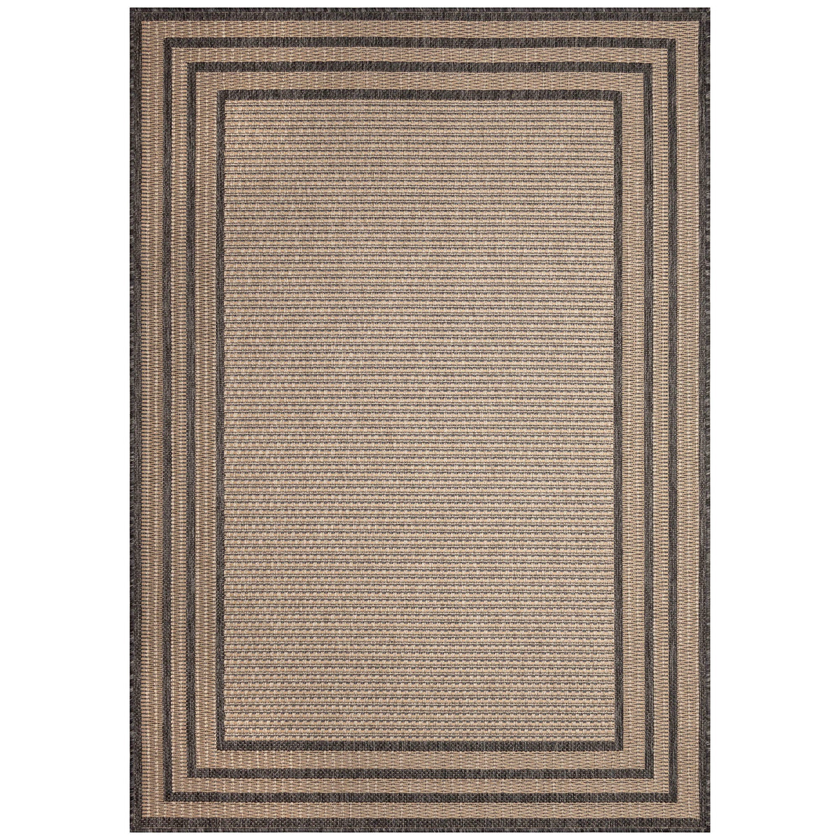 Monaco Striped Border Indoor Outdoor Area Rug