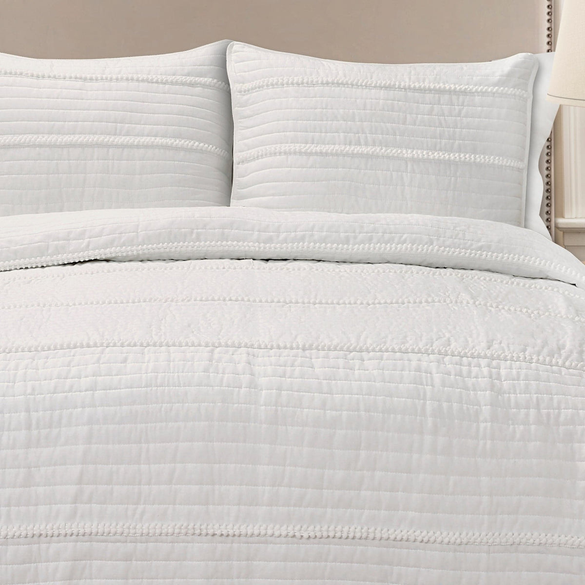 Bedding Bundle: Roesser Quilt Set + Pom Pom Stripe Quilt Set