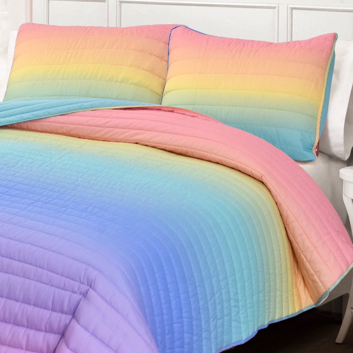 Rainbow/Turquoise | Full/Queen