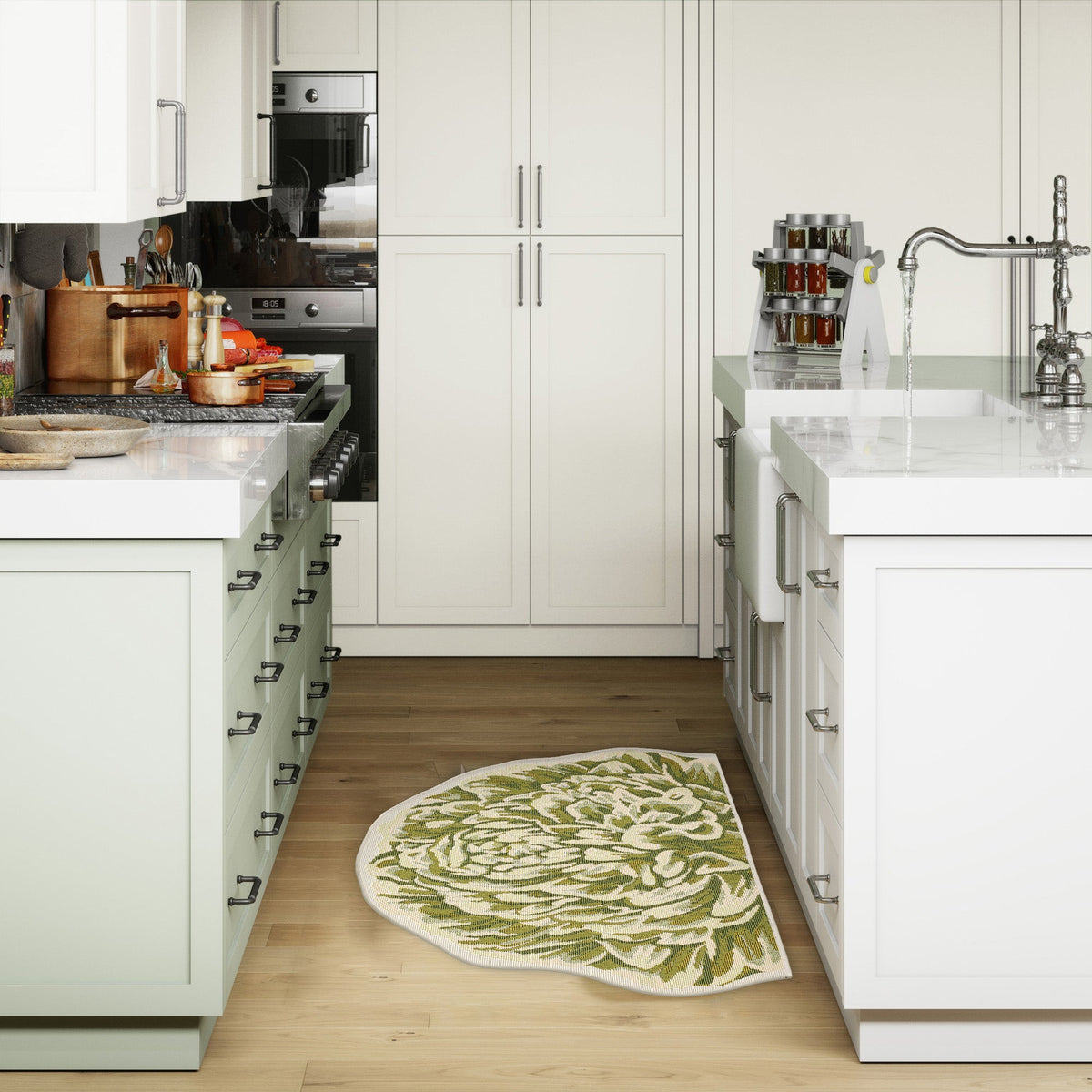 Green | 3'3" x 2'1" 1/2 Round