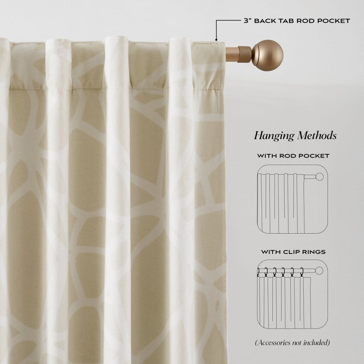 Ivory/Brown | 52" W x 84" L