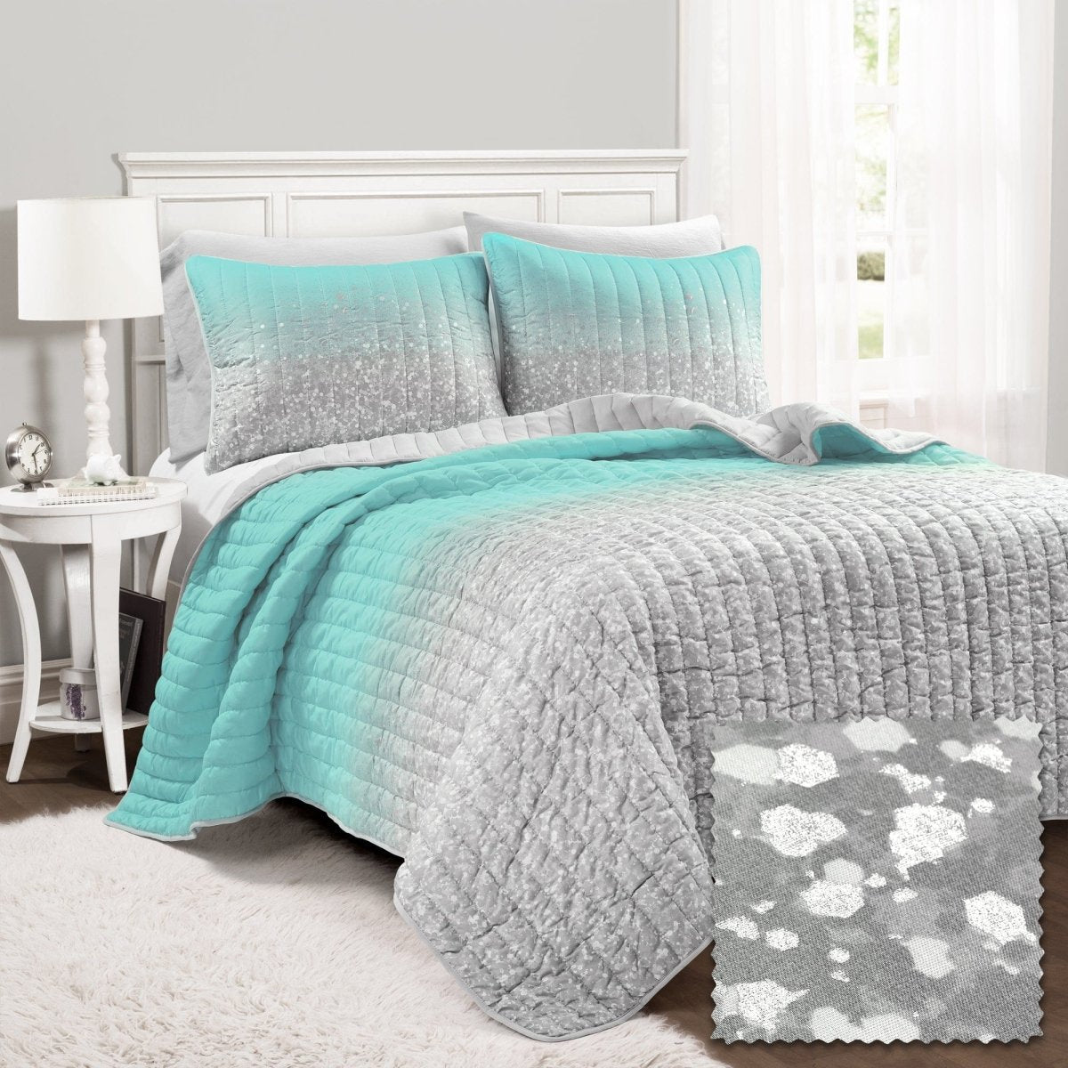 Aqua/Gray | Full/Queen