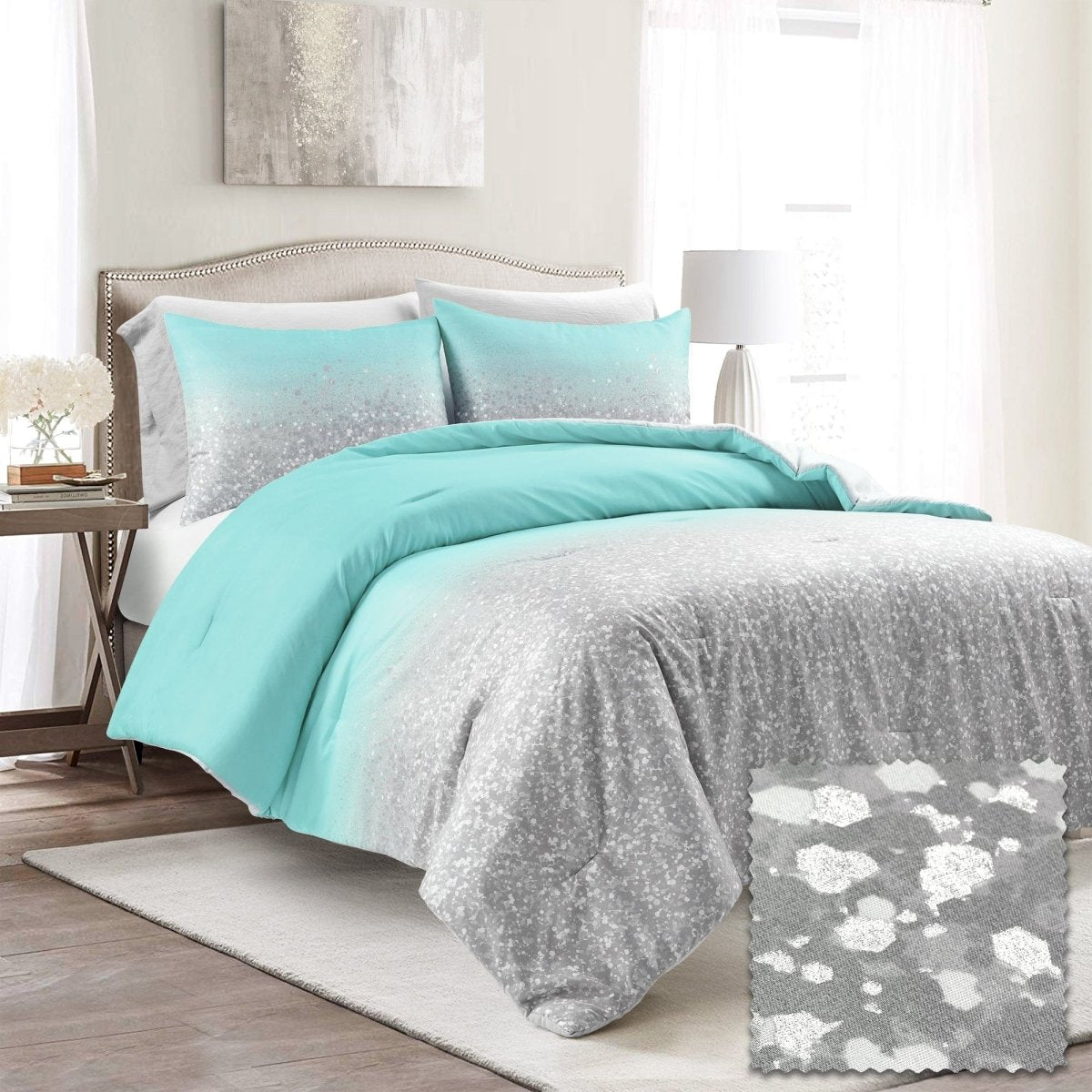 Aqua/Gray | Full/Queen