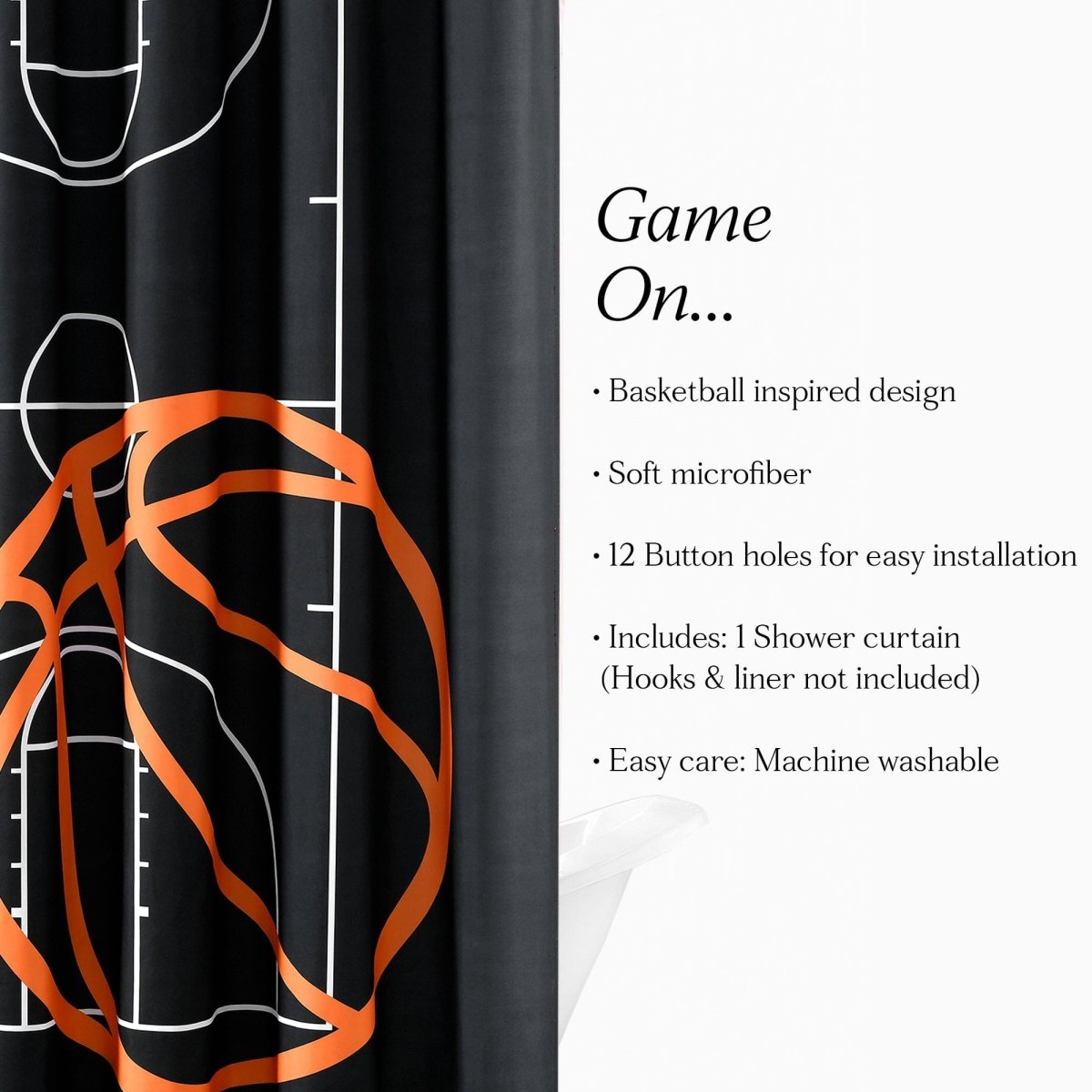Black/Orange | 72" W x 72" L