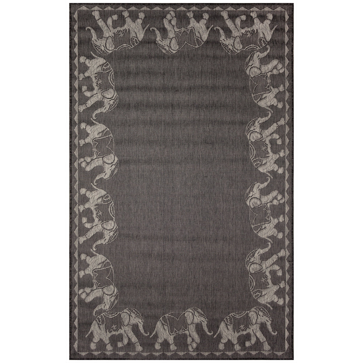Carmel Marching Elephants Indoor Outdoor Area Rug