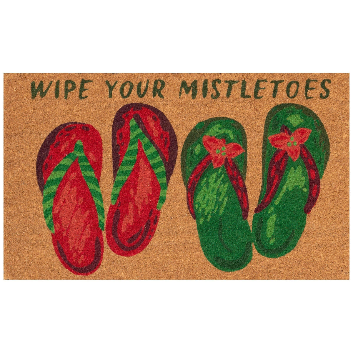 Natura Wipe Your Mistletoes Outdoor Mat Natural