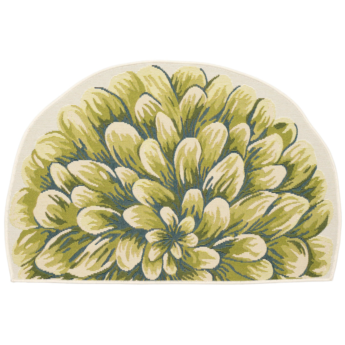 Green | 3'3" x 2'1" 1/2 Round