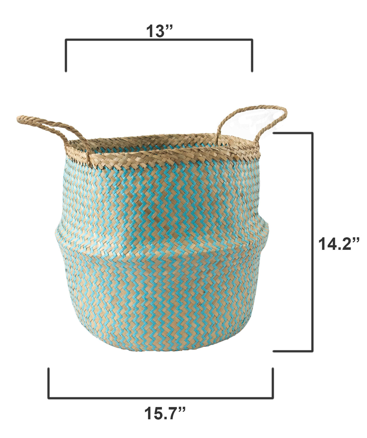 Belly Woven Basket with Handles (Large) by Made Terra