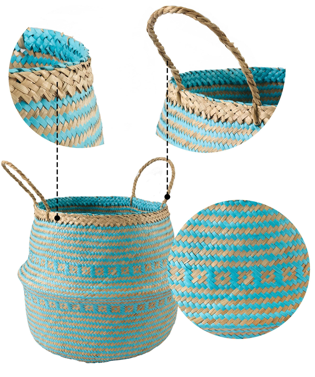 Belly Woven Basket with Handles (Large) by Made Terra