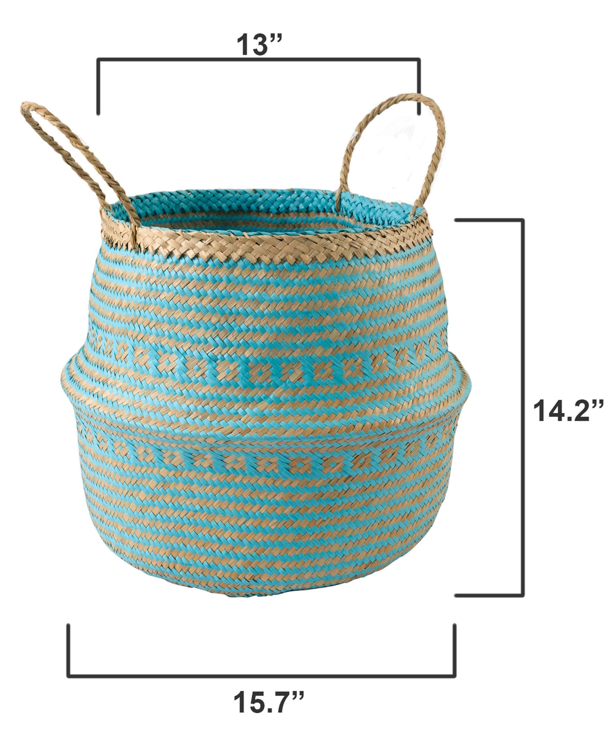 Belly Woven Basket with Handles (Large) by Made Terra
