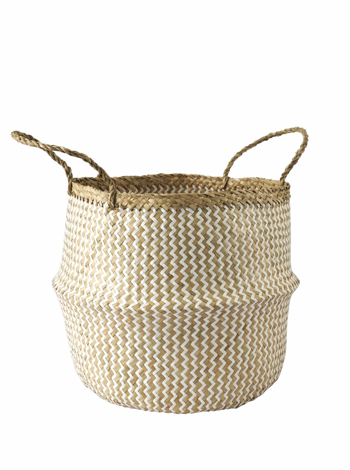 Belly Woven Basket with Handles (Large) by Made Terra