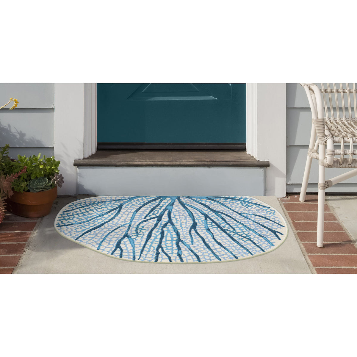 Navy | 3'3" x 2'1" 1/2 Round