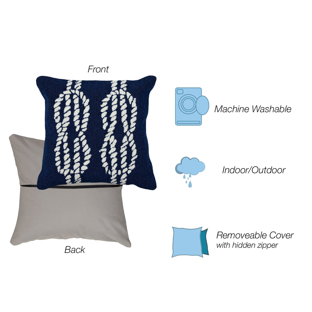 Navy | 18" x 18"