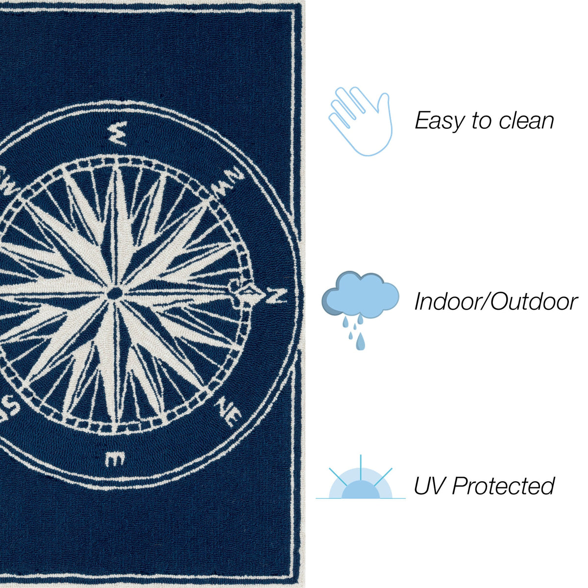 Navy | 2'6" x 4'